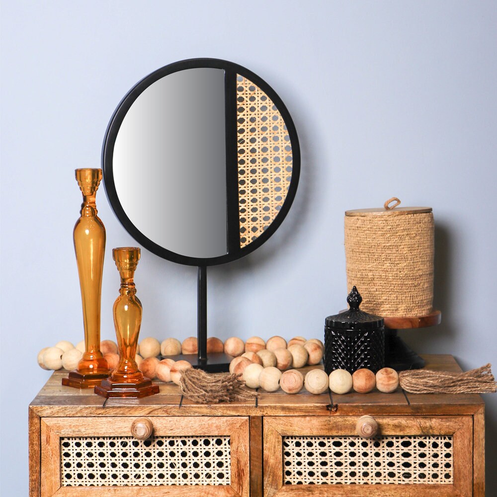 Desktop Makeup Mirror, Cute Storage Box With Mirror, Folding