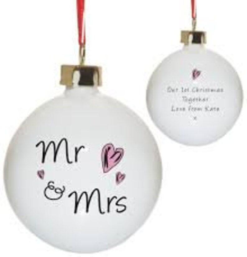 Personalised MR /& Mrs Christmas Bauble
