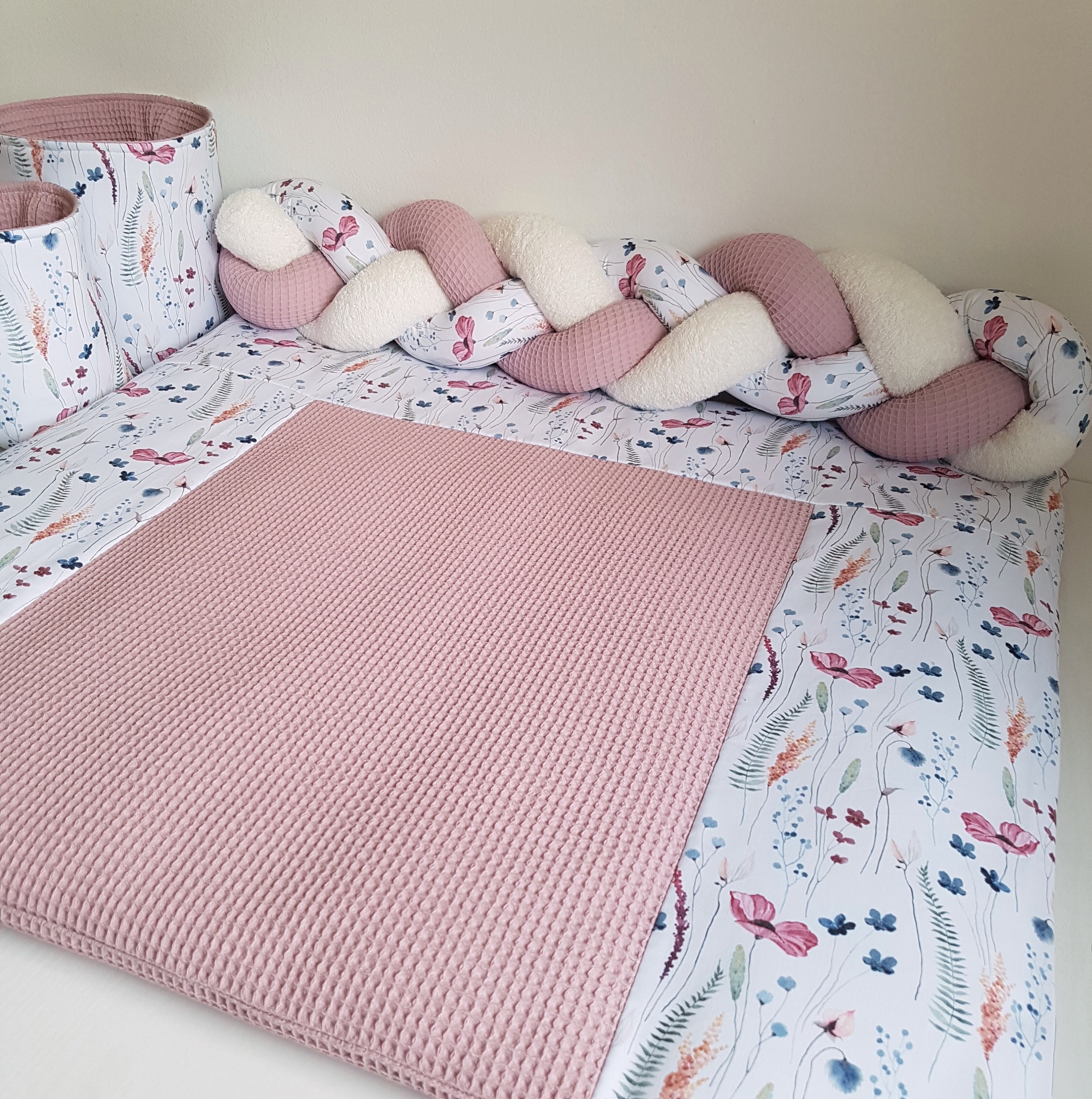 Wickelauflage Set 85 x75 cm Wickelunterlage Waffelpique Frottee