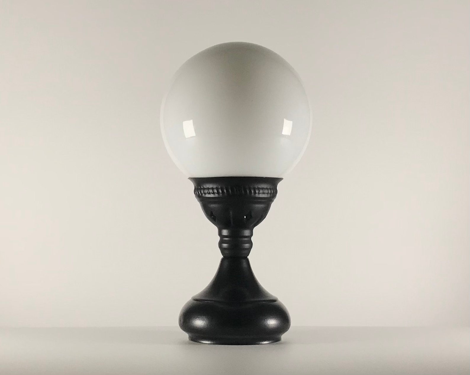 Dim glass globe lamp dim metal lamp Bedside glass lamp Etsy