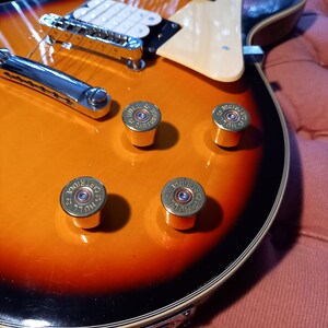 Shotgun Cartridge Guitar Knobs Gold Color