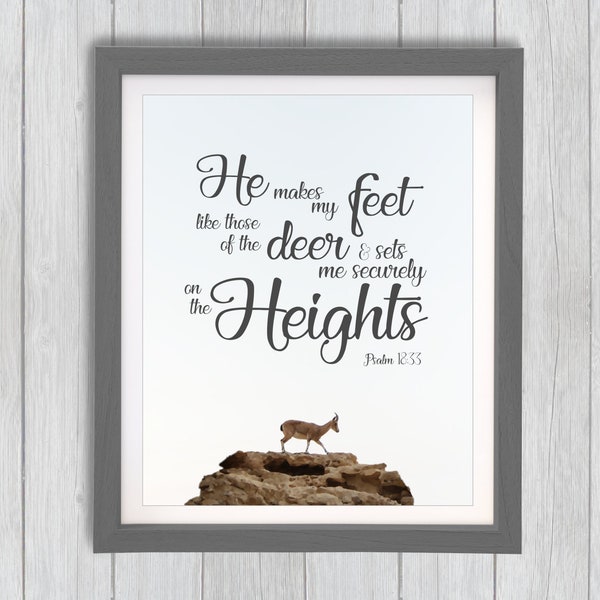 Psalm 18 33 Etsy