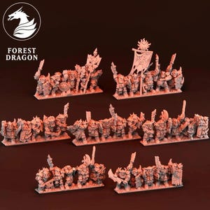 Orcs and Goblins Heavy Orc Warriors (10mm - 15mm Warmaster Revolution) by Forest Goblin