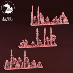 Undead Army Raised Skeletons (10mm - 15mm Warmaster Revolution)