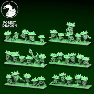 Orc and Goblin Army Shroom Beasts (10mm - 15mm Warmaster Revolution) by Forest Dragon