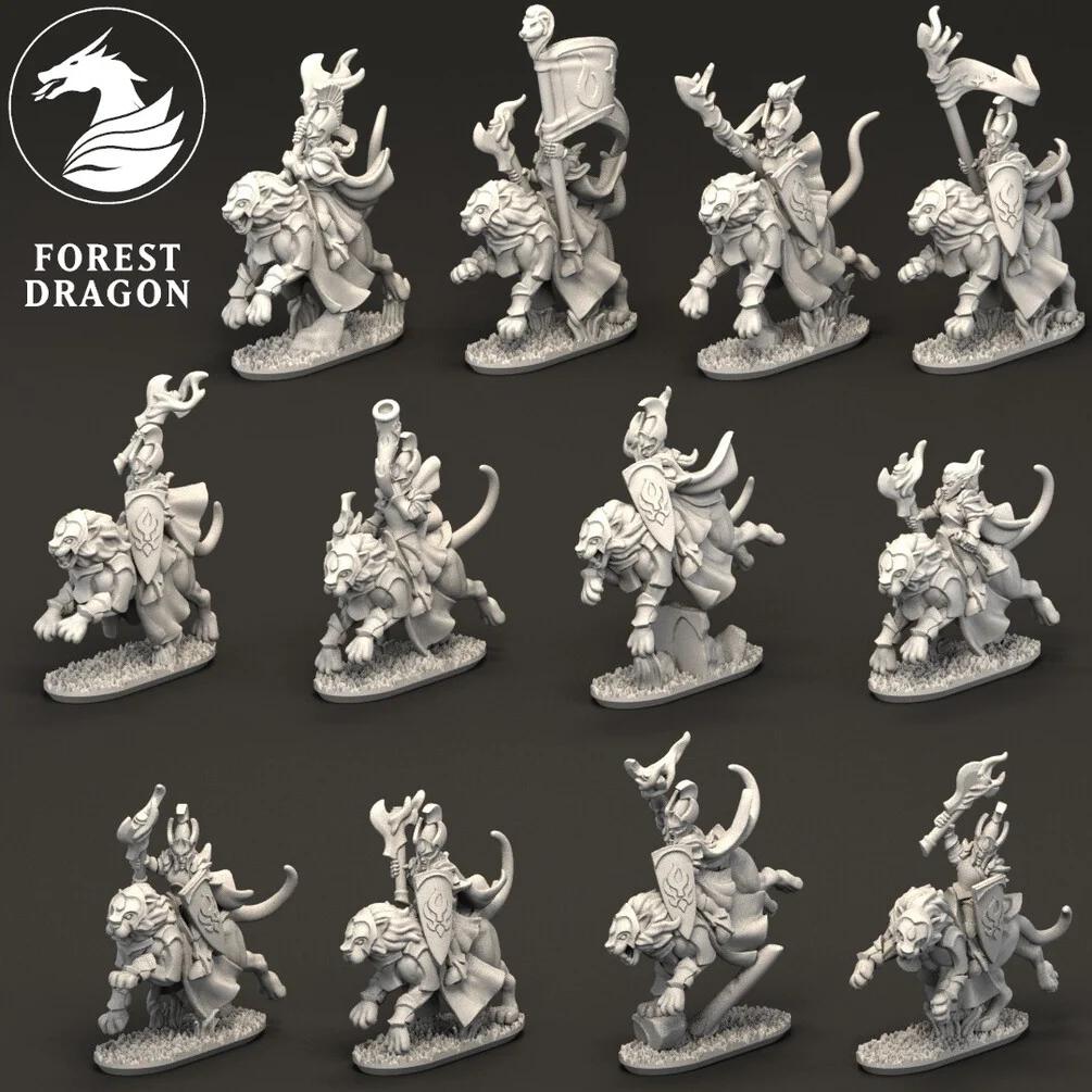 10 Miniature Fantasy 10mm, Unità Nane Con Drago Nano, Per Wargame, Da Collezione - Foto 5
