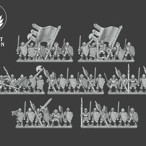Chivalric Army Household Guards (10mm - 15mm Warmaster Revolution) by Forest Dragon