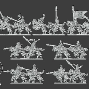 Undead Army Vampire Knights (10mm - 15mm Warmaster Revolution) by Forest Dragon