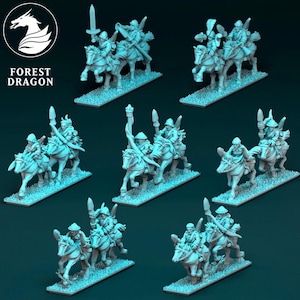 Chivalric Army Mounted Squires (10mm - 15mm Warmaster Revolution) by Forest Dragon