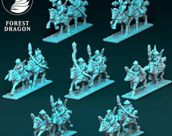 Chivalric Army Mounted Squires (10mm - 15mm Warmaster Revolution) by Forest Dragon