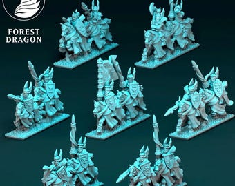 Chivalric Army Elite Knights (10mm - 15mm Warmaster Revolution) by Forest Dragon