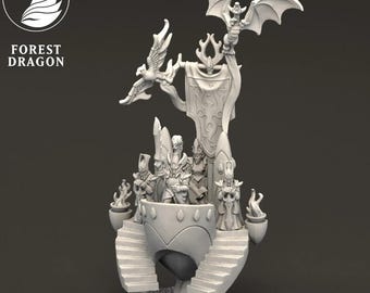 Aurethil Court General und Army Standard (10 mm - 15 mm Warmaster Revolution) von Forest Dragon