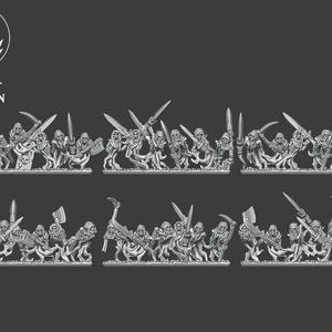 Undead Army Vengeful Spirits (10mm - 15mm Warmaster Revolution) by Forest Dragon