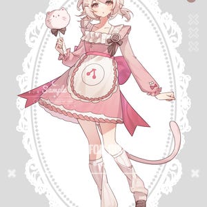 Benutzerdefinierte OC Charakter Illustration | Personalisierte Ganzkörper Anime Style Art Kunst | DnD / VTuber / Original Charakter Auftragsarbeit| Tarchie