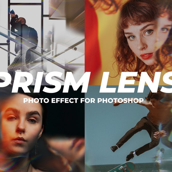 Prism Lens Photo Effect for Photoshop - Automatically Create Prism Photo Effects | Overlay, Style, Effects, Photography, Reflection, Wedding