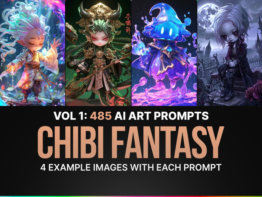 485 Ai Art Prompts for Chibi Fantasy Midjourney Prompts, Dall E ...