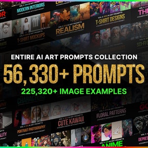 56,330+ Ai Art Prompts All Access Pass | Midjourney Prompts, Dall-e Prompts, Guide,  Discount, Realism, Prompt Bundle, Styles, Images