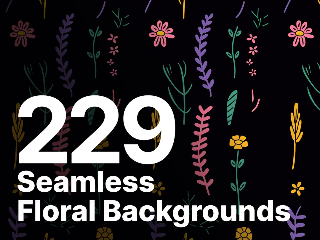 229 Seamless Floral Backgrounds | Pattern, Digital Art, Prints, Flowers ...