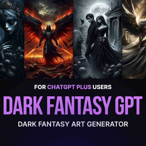 Dark Fantasy GPT - Dark Fantasy Art Generator for ChatGPT | DALL-E, Prompts, Illustration, Digital Art, Ai Art, Gothic, Horror, Character