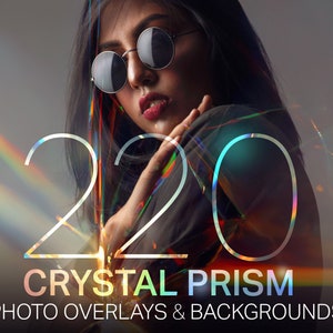 220 crystal prism overlays, light, textures, backgrounds, bundle, pack, lens flare, high resolution, glow, overlay, abstract, diamond