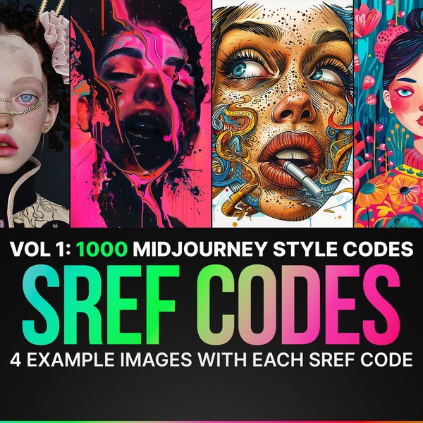 Midjourney Style Codes Illustration - Etsy