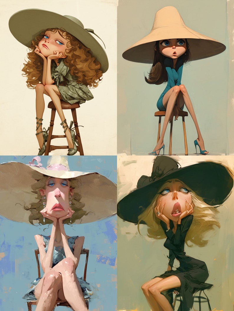 511 Ai Art Prompts & Images for Caricatures Midjourney, Dall E, Stable