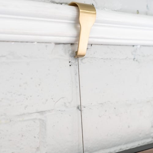 Brushed Brass Picture Rail Hook & Hanger Set Etsy