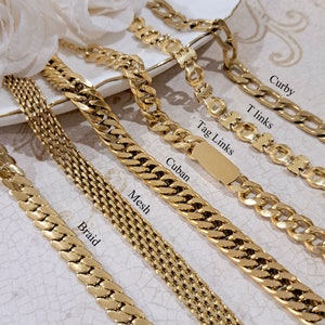 Chunky Gold Bracelet, Stainless Steel WATERPROOF Bracelet, Thick Chain Gold Bracelet, Gold Chain Bracelet, Curby, Herringbone Chain Bracelet