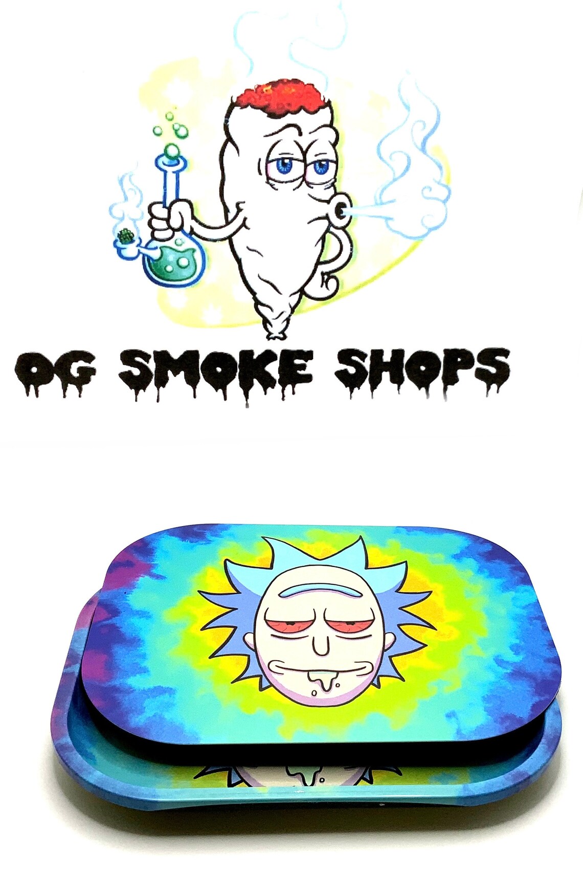 Rick and Morty tie dye Medium Rolling tray with lid Etsy