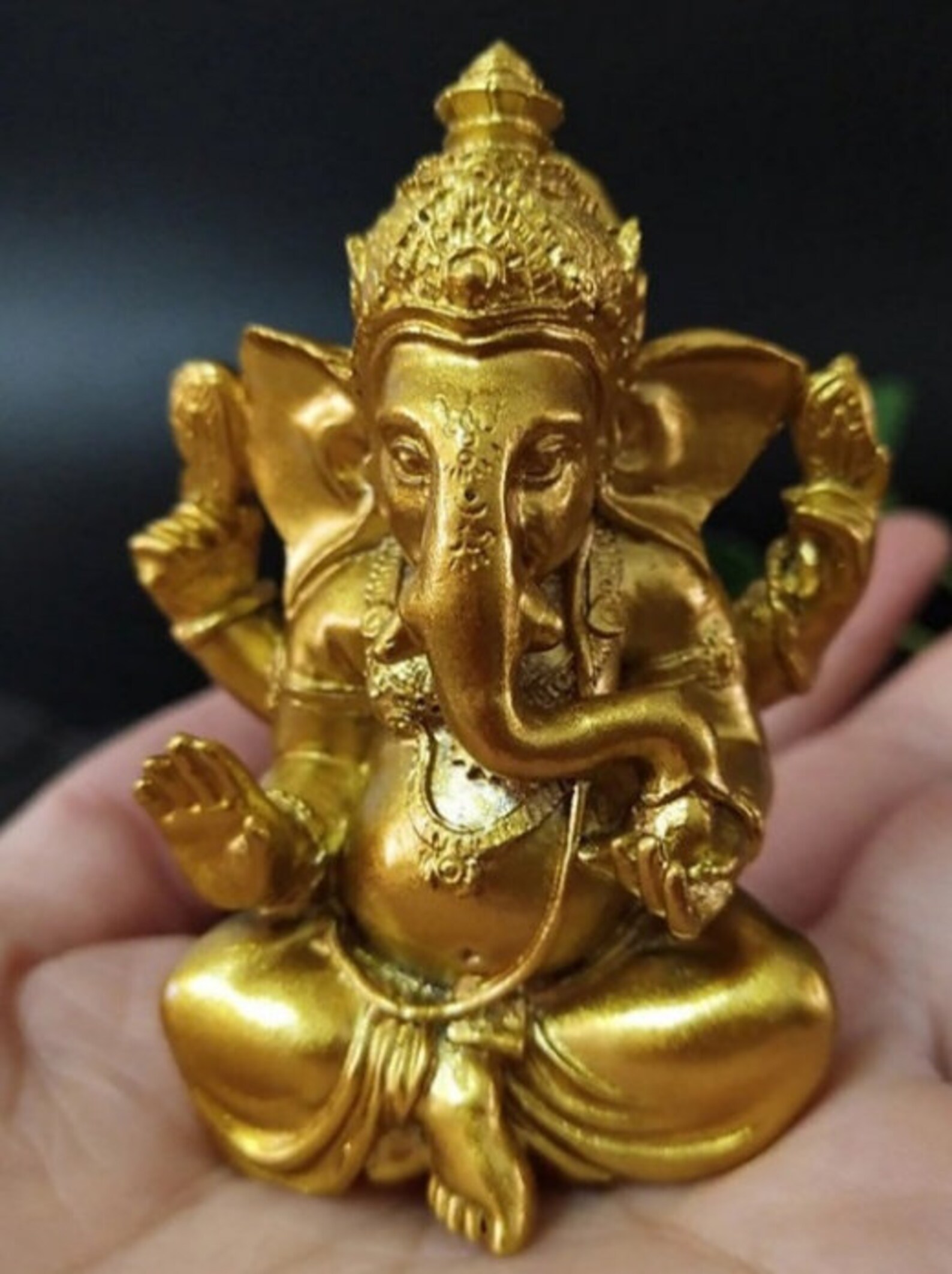 Gold Ganesha Statue/ Lord Ganesha Statue/ Ganesh/ Sculpture/ | Etsy