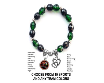 Beaded Sports Bracelets (19 sports in team colors)
