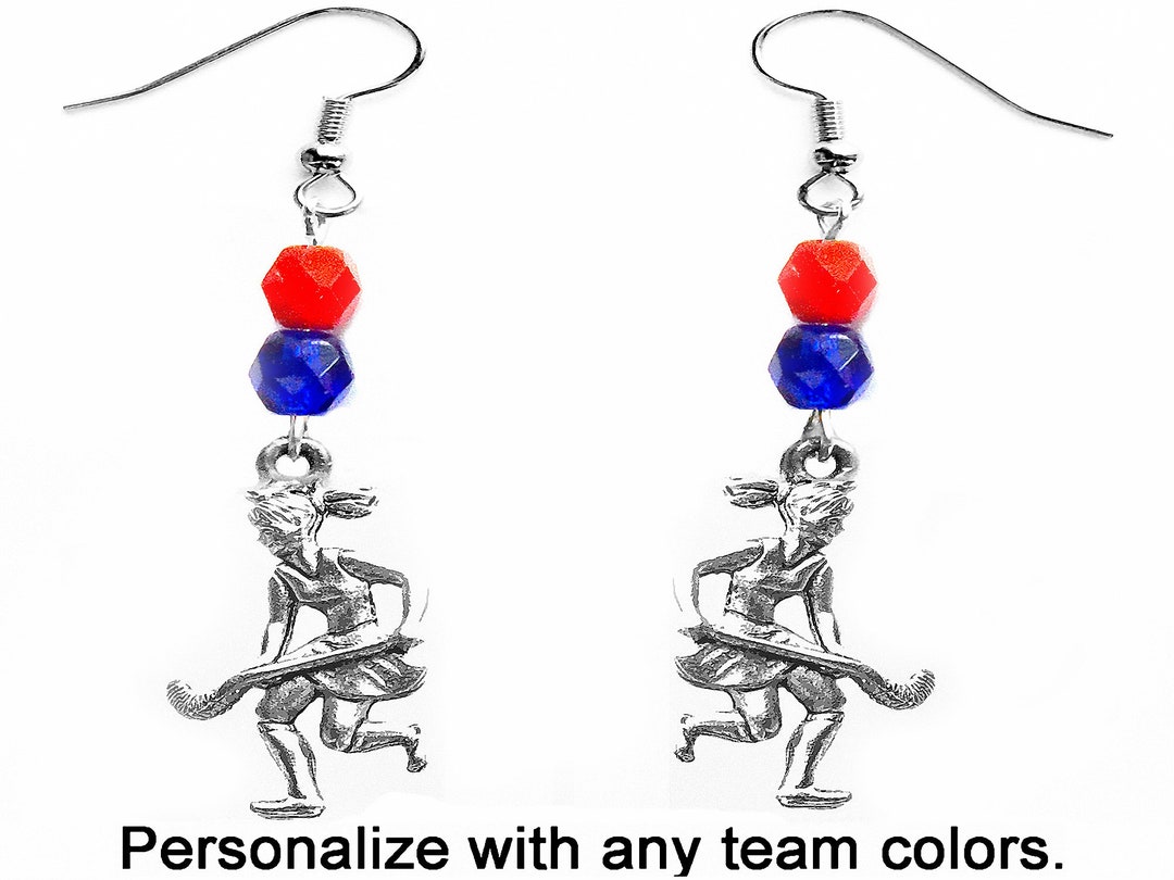 Field Hockey Earrings Etsy