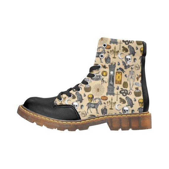 chunky heel work boots