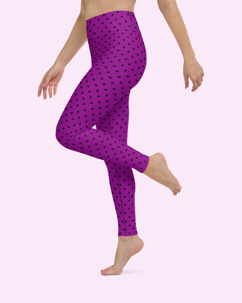 Colorful and Black Polka Dot Women/'s Leggings Ankle Fashion Leggings Yoga Pants Plus Size Leggings Polka Dot Leggings