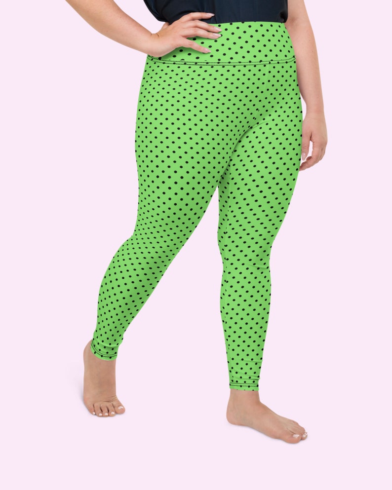 Colorful and Black Polka Dot Women/'s Leggings Ankle Fashion Leggings Yoga Pants Plus Size Leggings Polka Dot Leggings