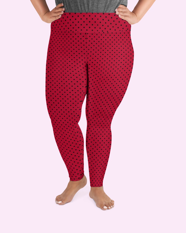 Colorful and Black Polka Dot Women/'s Leggings Ankle Fashion Leggings Yoga Pants Plus Size Leggings Polka Dot Leggings