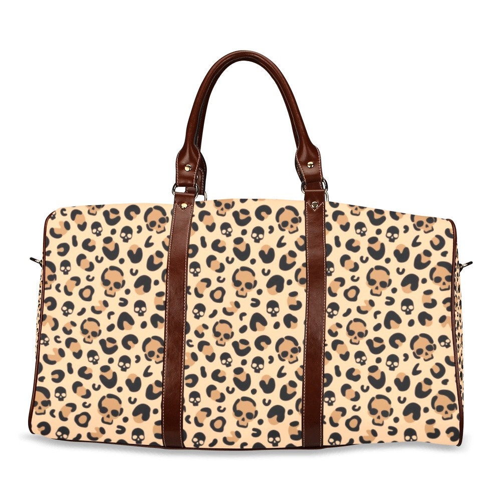 Skull Leopard Print Duffel Travel Bag Large Travel Bag Rockabilly Carry on Luggage Quirky Fun Unique Travel Bags Animal Print Bag Etsy Ireland