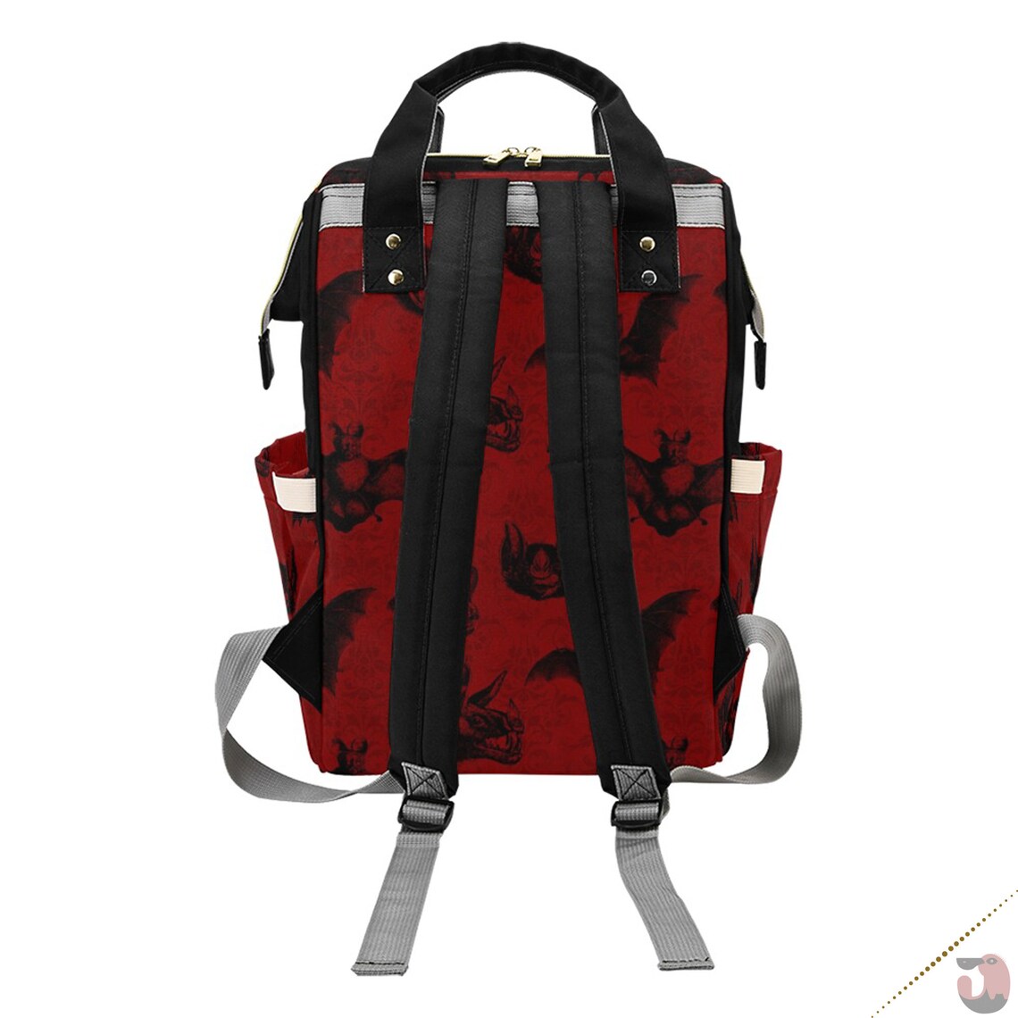 Blood Red Bat Backpack Diaper Bag Insulated Bottle Bag Etsy