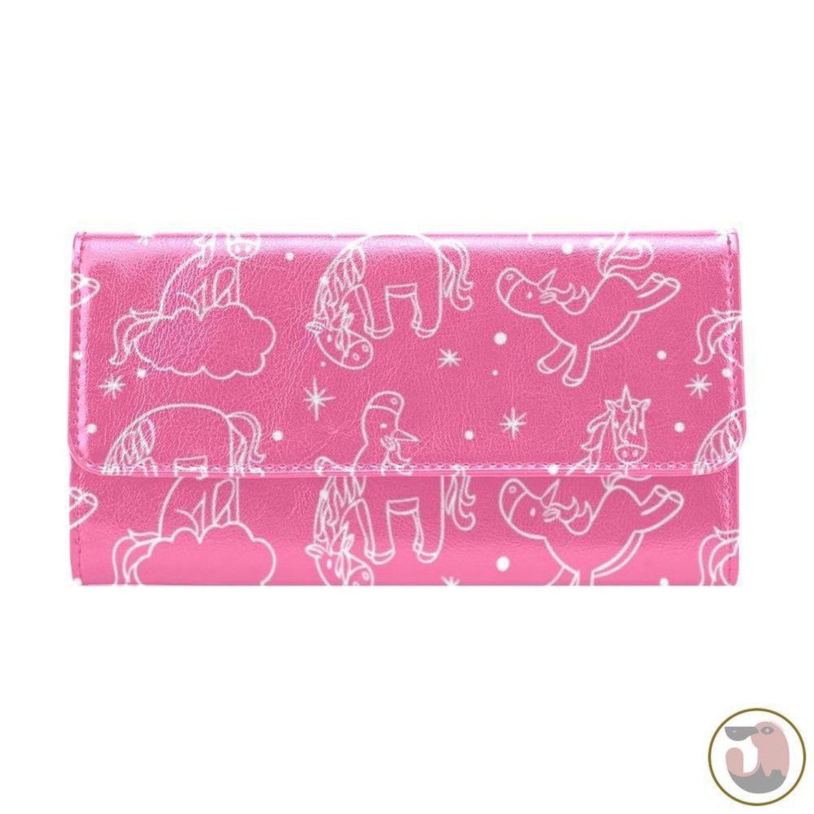 Unicorn Trifold Wallet Large Wallet Gift for Her Womens Etsy