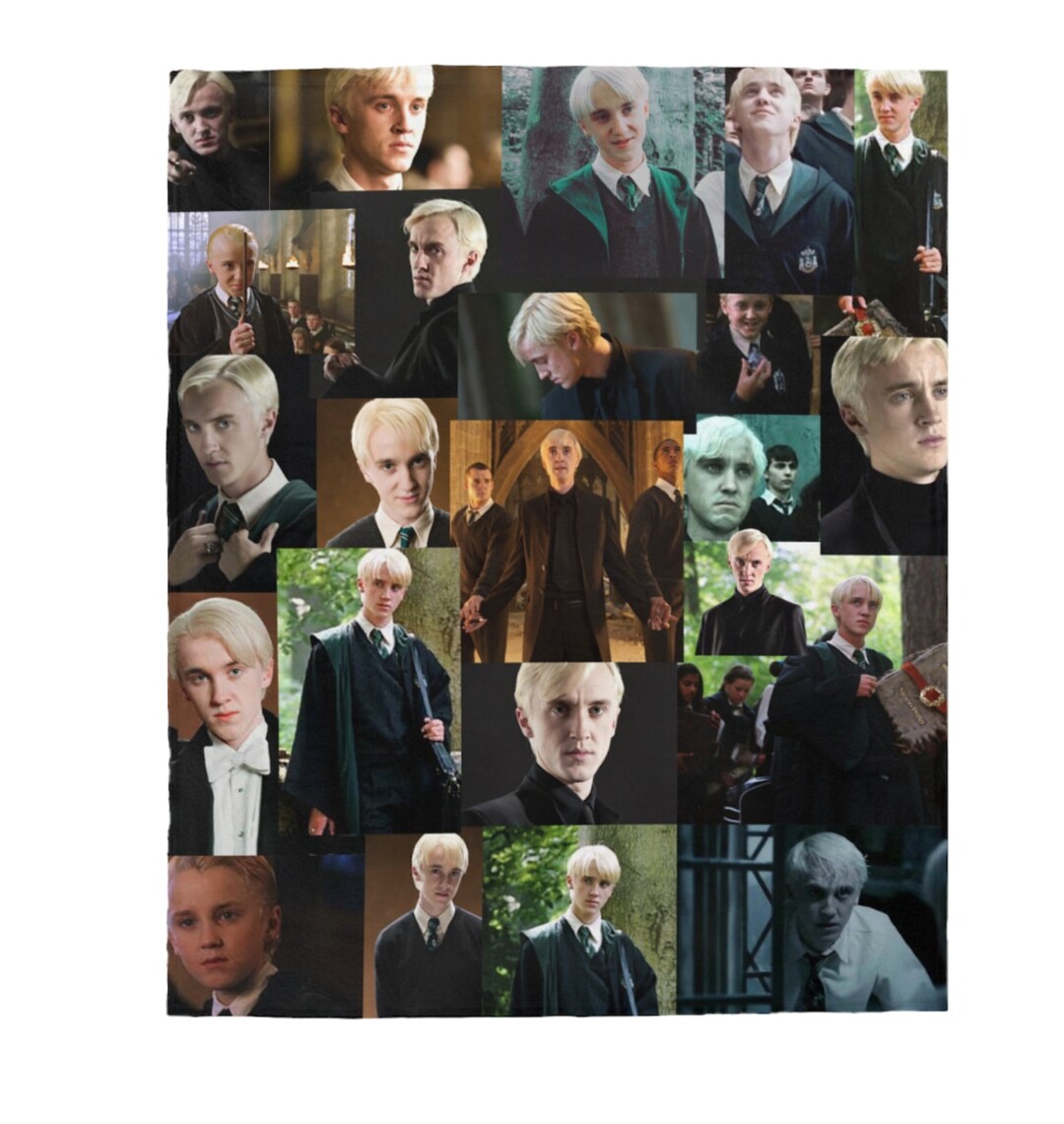 Draco Malfoy Collage Blanket Draco Malfoy Blanket Draco Etsy