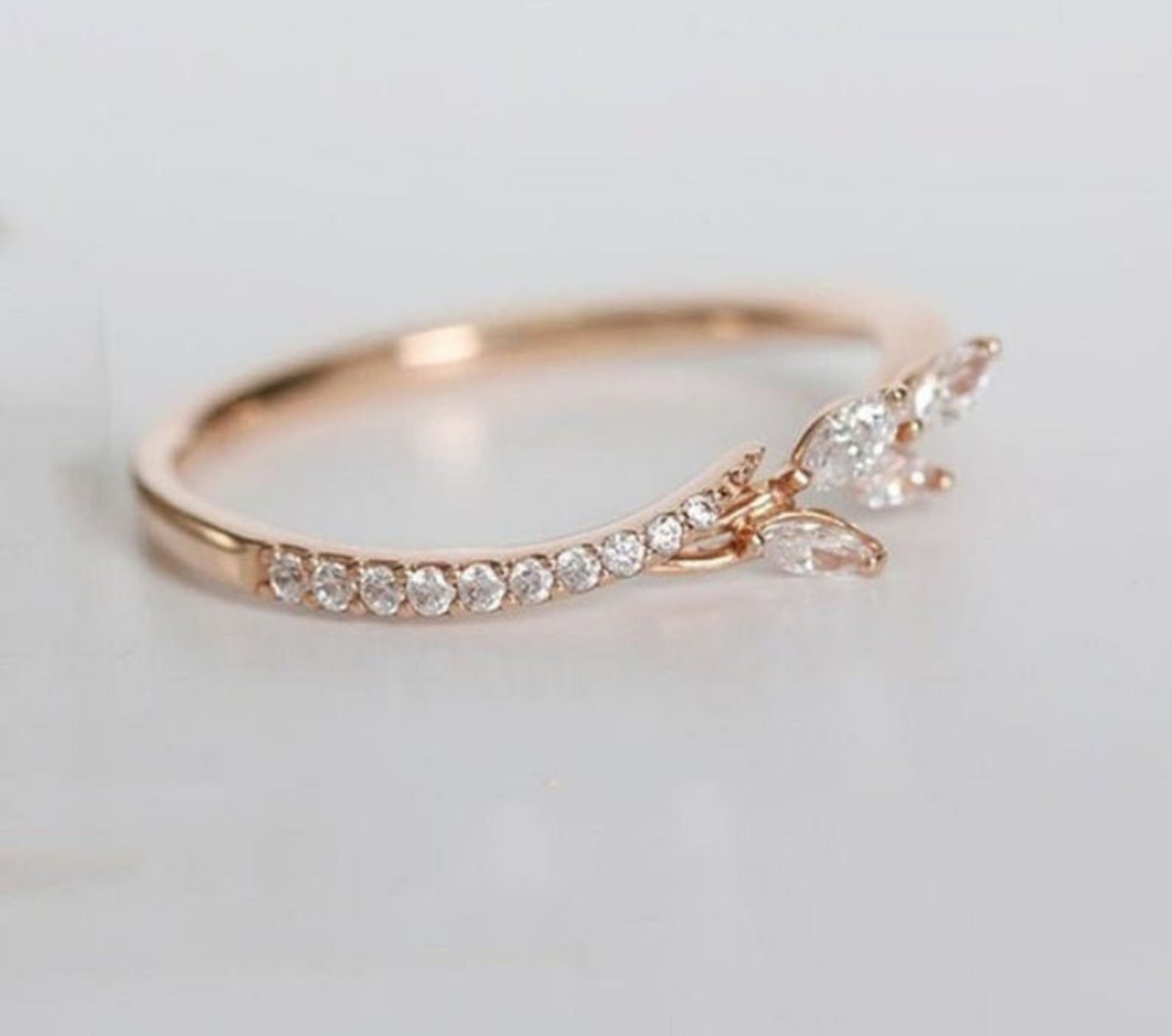 CZ Diamond Purpose Ring Bridal Ring Promise Ring Wedding Ring Etsy