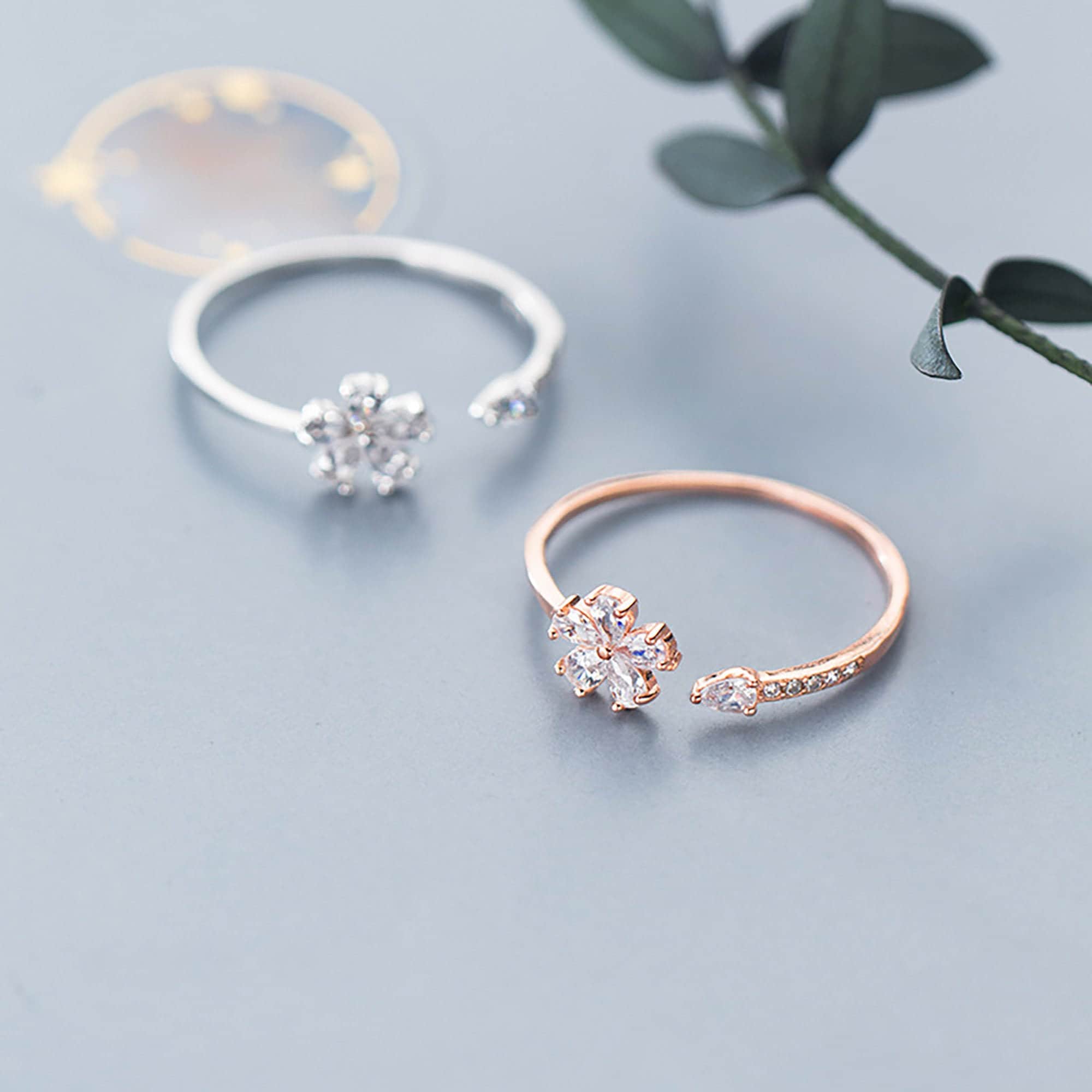Floral Ring Delicate Ring Engagement Ring Personalized Gift Etsy