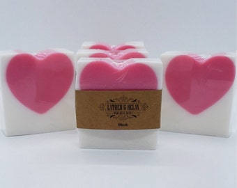 Blush - Heart Soap White and Pink Soap