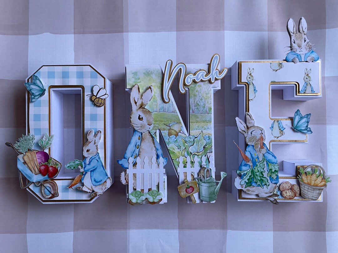 Peter Rabbit Personalised Handmade 3d Letters - Etsy