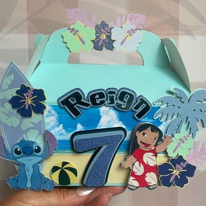 Lilo och Stitch personliga festgåvor handgjorda gavelaskar