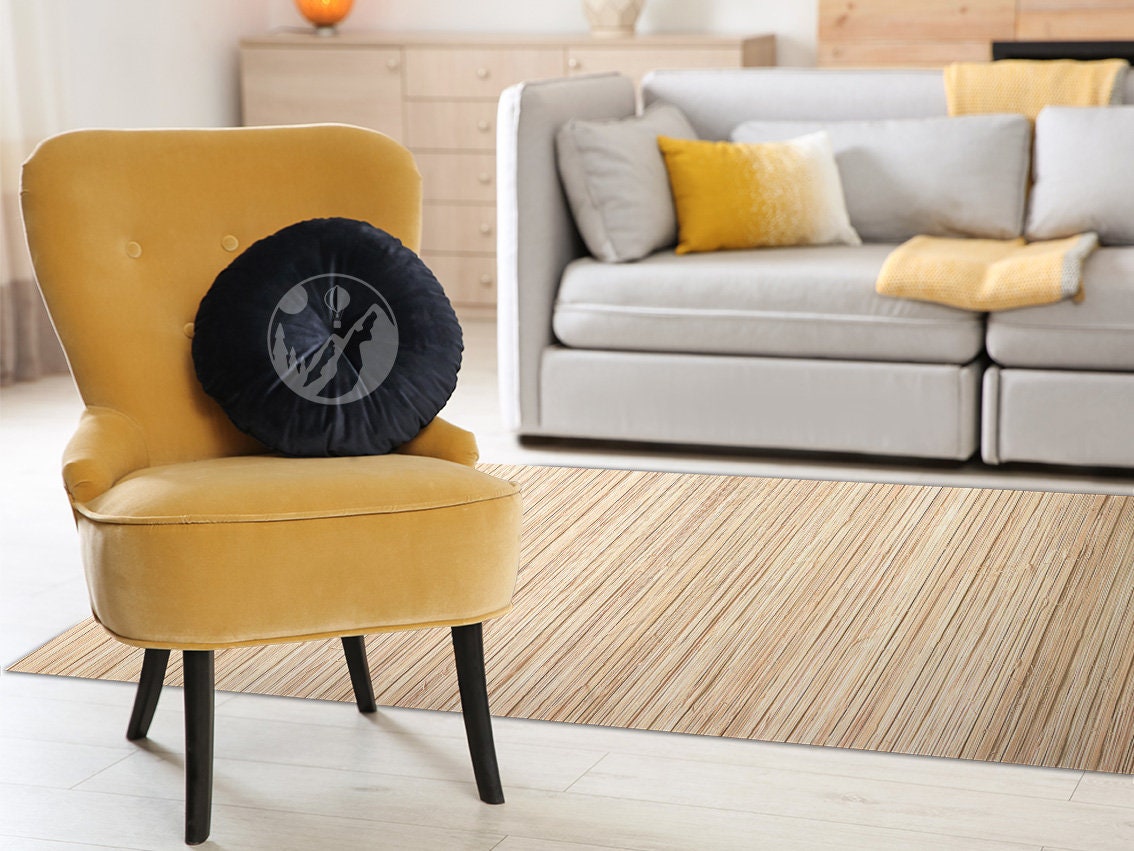 Wohnzimmer Vinyl Teppich Waschbar Küchenmatte Bambus matt 60x90 Wohnzimmer Vinyl Teppich Waschbar Küchenmatte Bambus matt 60x90