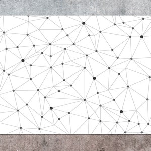 Black And White Vinyl Mat, Black Linoleum Rug, White Vinyl Floor Mat, Geometric Vinyl Rug, Linoleum Mat, Kitchen Decor, Mats For Floor