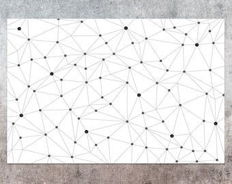 Black And White Vinyl Mat, Black Linoleum Rug, White Vinyl Floor Mat, Geometric Vinyl Rug, Linoleum Mat, Kitchen Decor, Mats For Floor