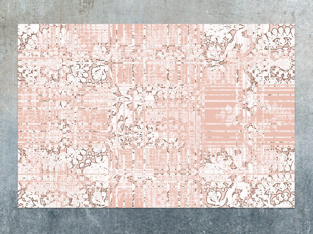 Linoleum Rosa Rosa Colorful Design Vinyl Mat, Orange Linoleum Rug, Pink Vinyl Floor ...