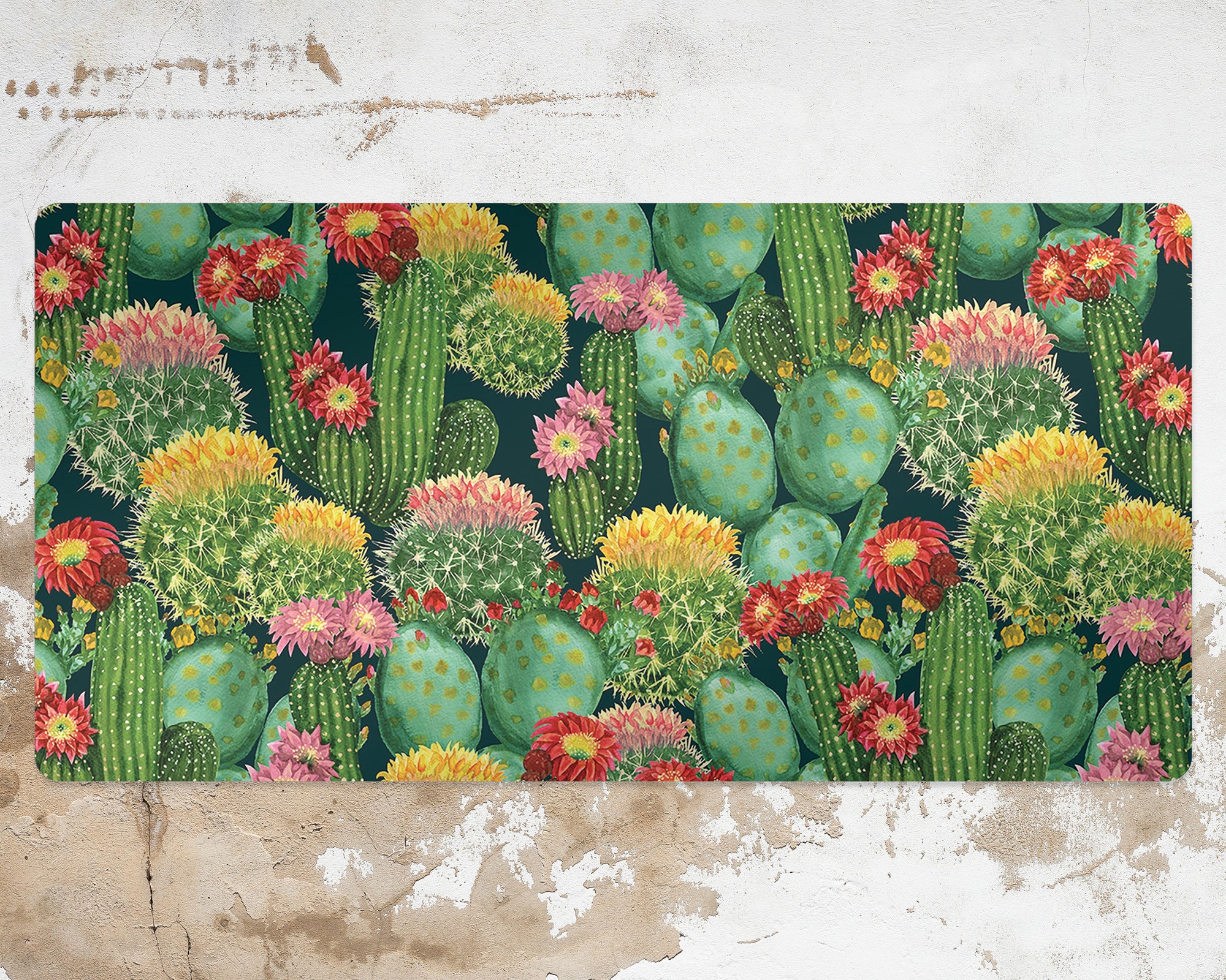 Cacti Flowers Desk Mats